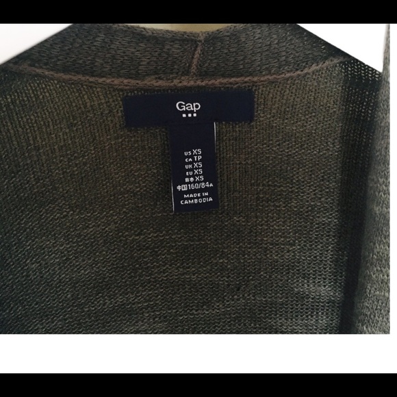 GAP Sweater/Cardigan With Open Front & Long Sleeves Olive Green Size XS - Picture 11 of 12
